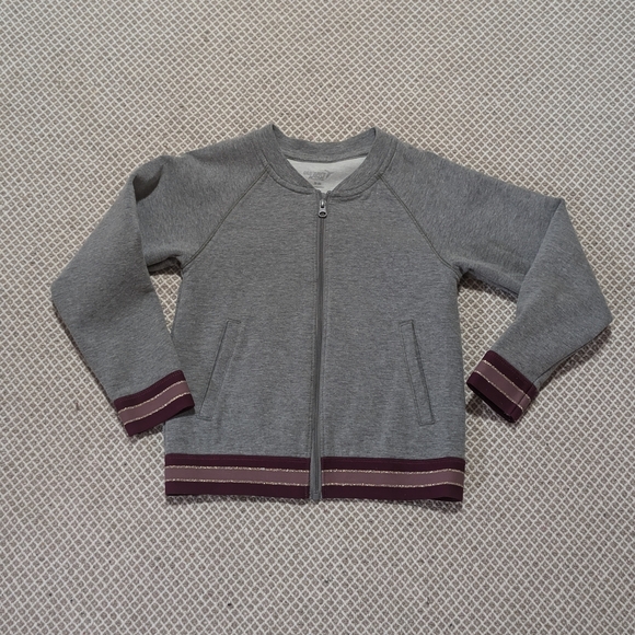 Old Navy Gray Kids Sweatshirt with Maroon Accents - Picture 2 of 6